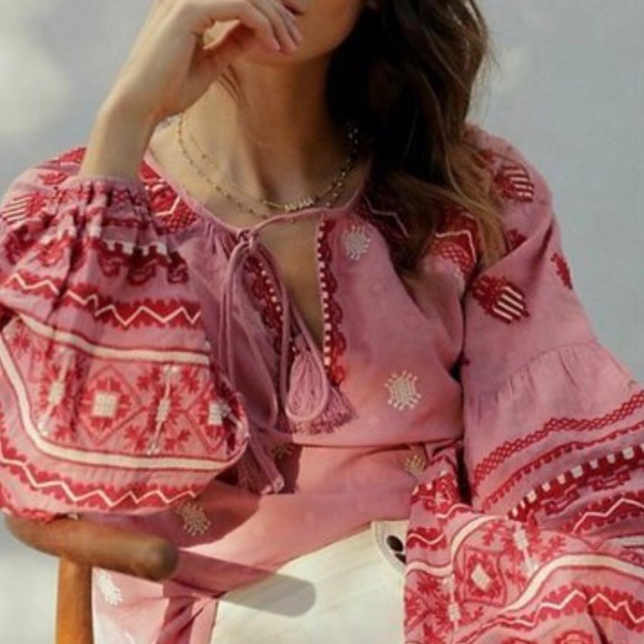 Anthropologie Tops - Anthropologie Layla embroidered blouse